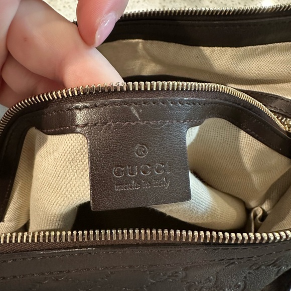 Vintage Gucci Brown Leather Shoulder hobo Bag - Picture 11 of 16